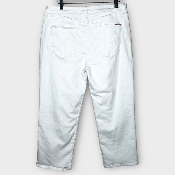HUDSON Noa Mid Rise Straight Crop White Denim Jeans Size 32 - Picture 3 of 6